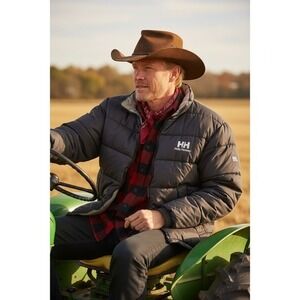 VTG Helly Hansen Down Puffer Jacket Reversible  Western Rugged XXX L Chores‎